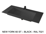 Plan vasque à encaster, bassin 60 cm, sur mesure, Largeur 70 à 200 cm x Profondeur 40 à 60 cm, résine minérale de couleurs ACRYSTONE®, Finition lisse, Livraison Offerte et Rapide.